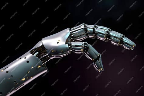 Premium AI Image | Robot hand isolated AI technology background