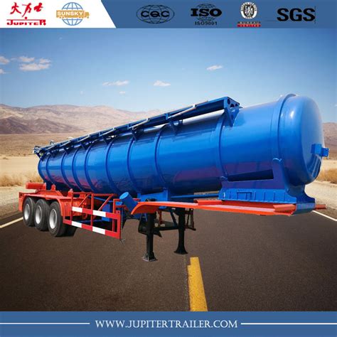 Factory Price M V Shape Sulfuric Acid Tanker Semi Trailer For