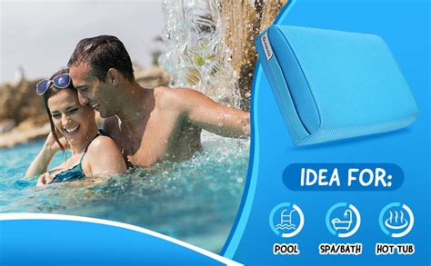 AOSYCO Hot Tub Booster Seat Non Slip Weighted Spa Pillow For Adult Quick Dry Bathtub Cushion