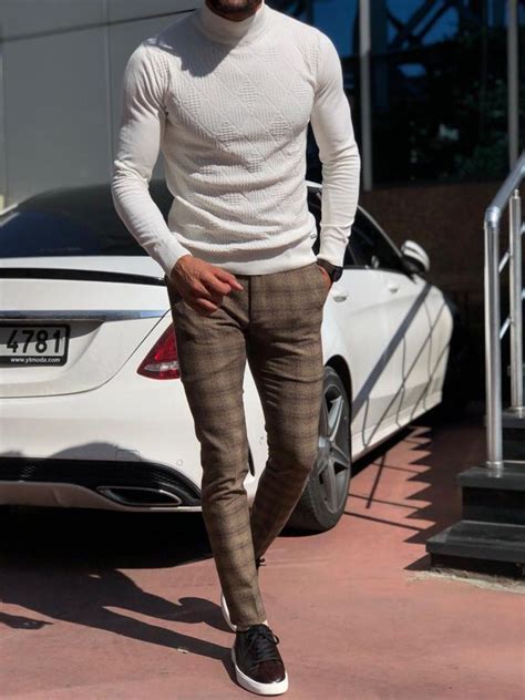 GentWith Virgin White Turtleneck Sweater GENT WITH Men Fashion