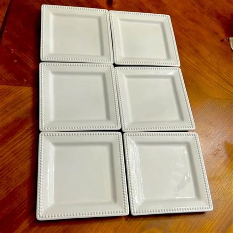 Real Home Kitchen Vintage Ceramic Square Plates Poshmark