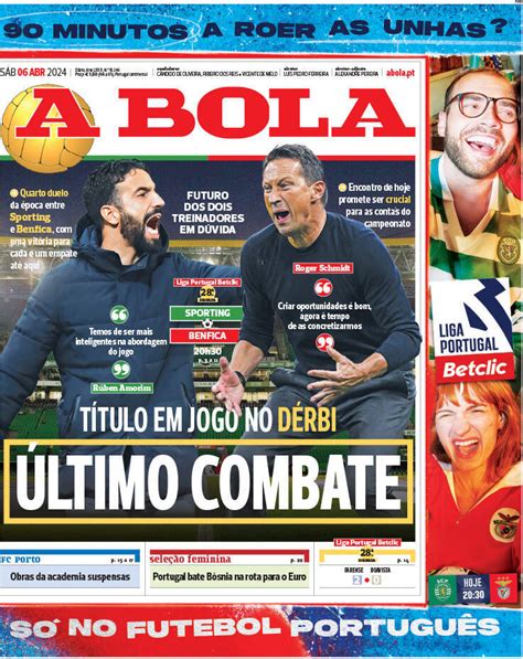 Capa Jornal A Bola Abril Capasjornais Pt