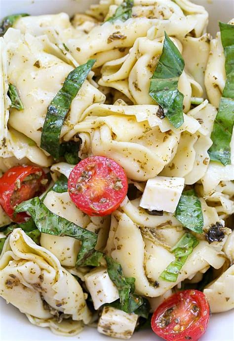 Easy Tortellini Pesto Salad Yummy Healthy Easy