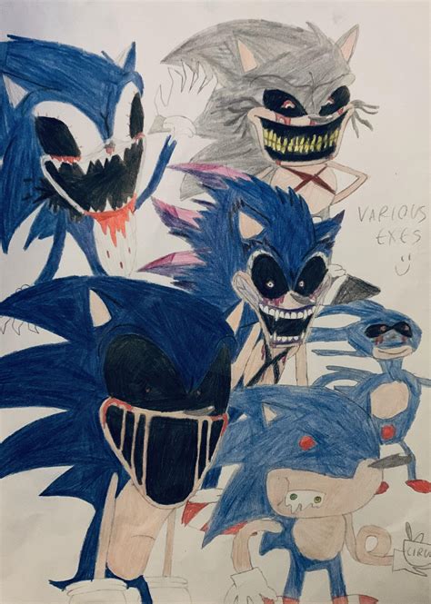 Drew some of the EXE’s from the Sonic EXE mod : r/FridayNightFunkin