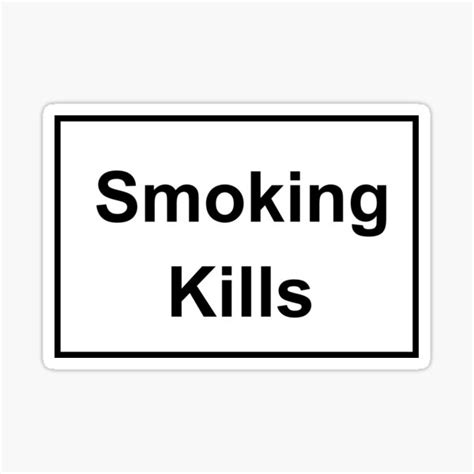 Smoking Kills Sticker For Sale By Dadillydog Redbubble