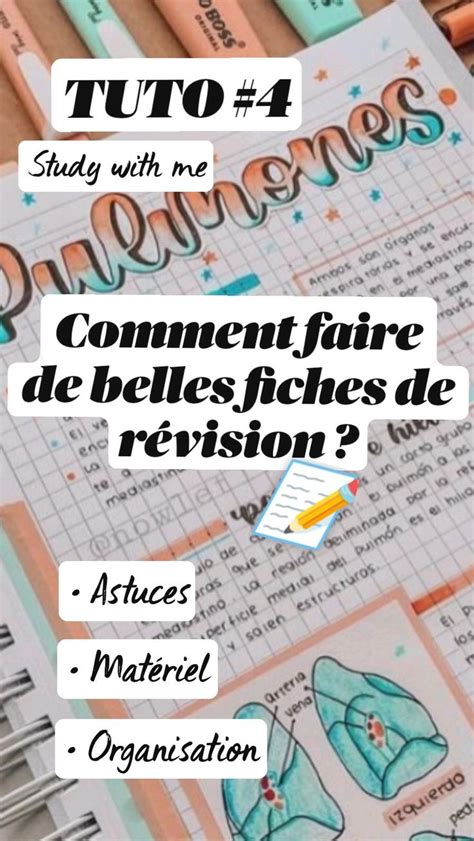 Comment faire de belles fiches de révision Fiches de révision