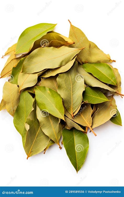 Pile of Leaves on White Background. Generative AI Stock Photo - Image ...