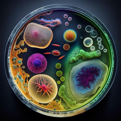 Cultivo De Bacterias En Placas De Petri En Laboratorio Ia Generativa