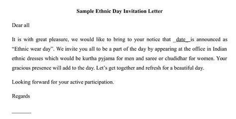 Wisdom Generates: How to write Ethnic Day Invitation Mail to Employees