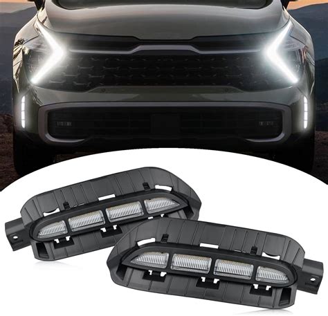 Amazon Binqigoo Led Front Bumper Fog Lights Drl Amber Sequential