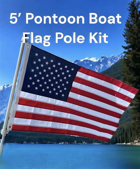 Pontoon Boat Solutions 5 Pontoon Boat Aluminum Flag Pole Kit W