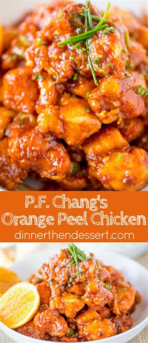 P F Chang S Orange Peel Chicken Copycat Dinner Then Dessert