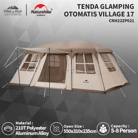 Tenda Camping Premium 5 8p Naturehike CNH22ZP021 Auto Tent Village 17