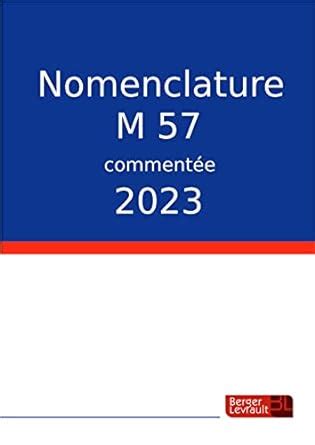 Nomenclature M57 commentée 2023 Berger Levrault Amazon fr Livres