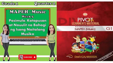 MUSIC GRADE 1 QUARTER 2 WEEK 5 MELC BASED SLM Simula