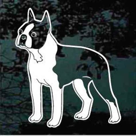 Boston Terrier Standing Car Decals And Window Stickers Decal Junky