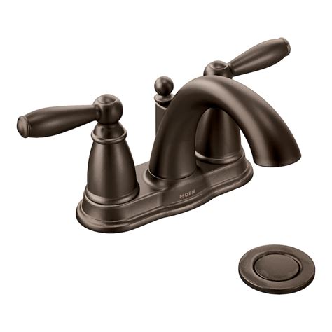 Moen Brantford Oil Rubbed Bronze 2-handle 4-in Centerset WaterSense ...