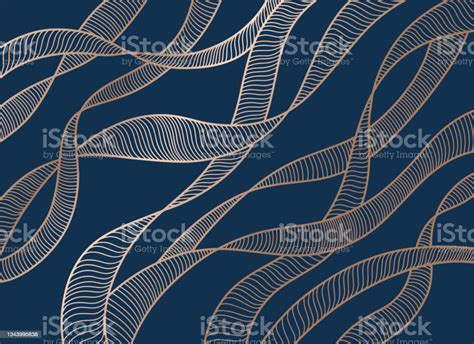 Vector Art Cover Layout Template Wavy Curved Line Background Stok