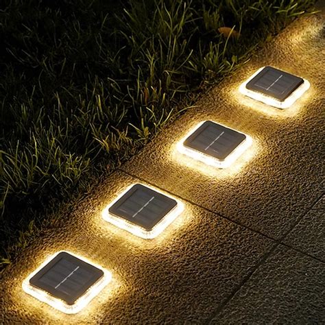 Solar LED Buried Light Outdoor Waterproof Wall Lights 8 LED Garden