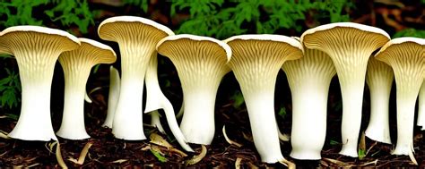 King Trumpet Mushrooms Large Thick Cylindrical Stem Stable