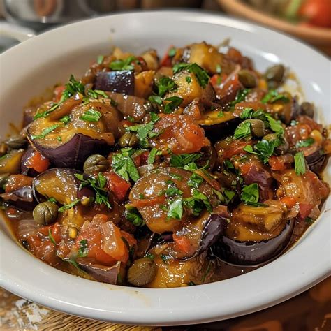 Premium Photo Sicilian Caponata Eggplant Stew