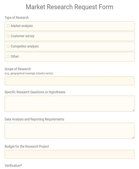 Free Market Research Request Form Template Formbuilder