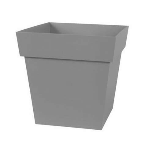 Vaso Quadrato Toscana 32x32cm Grigio Calcestruzzo 22L EDA Plastica