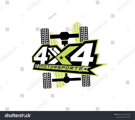 4x4 Automotive Off Road Logo Design Stock Vector Royalty Free