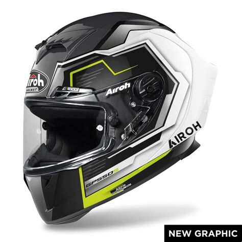 AIROH GP550-S RUSH GLOSS WHITE YELLOW
