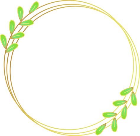 Leaf Wreath Frame 36443968 Png