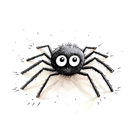 Cute Spider Drawing Simple Children S Style With Varied Body Shapes