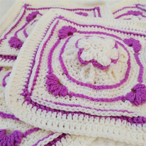 Amethyst Flower Granny Square Crochet Pattern Bonanza