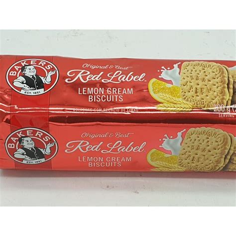 Bakers Red Label Lemon Cream Biscuits 200g European Grocery Store