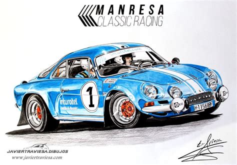 Renault Alpine A Dibujo A Lapices De Colores By Javier Traviesa