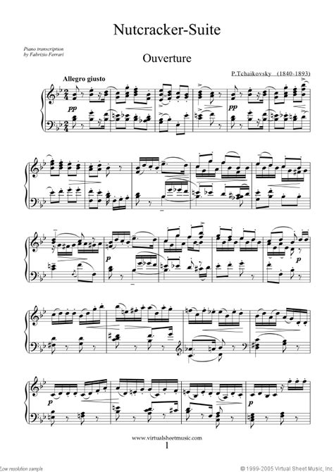 Nutcracker Piano Sheet Music to Download (PDF-interactive)