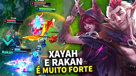 RAKAN USANDO TODO POTENCIAL DO LADO DA XAYAH RAKAN E XAYAH É MUITO