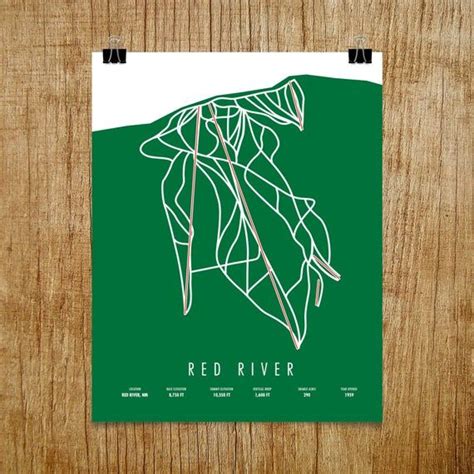 Red River Ski Map Red River NM Red River Ski Trail Map - Etsy | Red river ski, Red river, Skiing