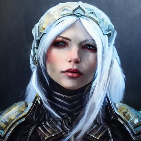 Portrait Of Eir Stegalkin From Guild Wars 2 Acrylic Stable Diffusion