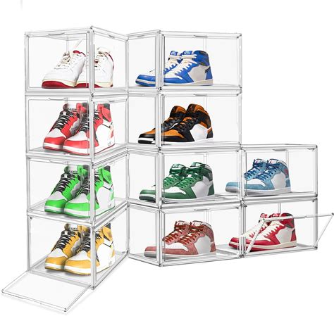 Amazon Dayooh Pack Clear Shoe Boxes Sneaker Storage For