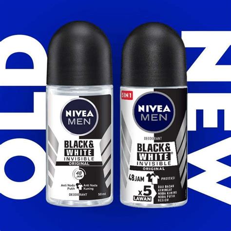 Jual NIVEA MEN DEODORANT BLACK WHITE INVISIBLE ORIGINAL 50 Ml Di