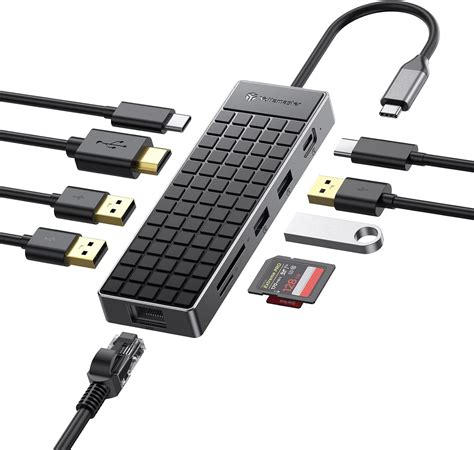 Amazon Yottamaster USB C ハブ 10 in 1マルチポート USB ハブ 4K HDMI出力ポート PD