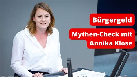 Mythen Check Zum B Rgergeld Mit Annika Klose Spd Youtube