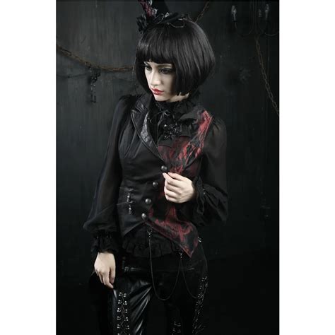 Gothic Mens Women Punk Rave Visual Kei Vest Rock Fashion Clothing Vampire Jacket Y330 In Vests