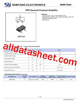 Mmbt Datasheet Pdf Samyang Electronics Co Ltd