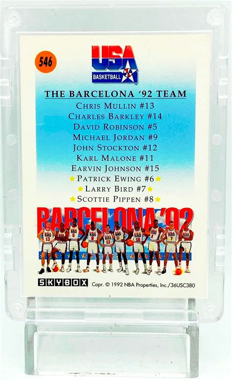 Vintage 1992 Skybox USA Basketball Barcelona 92 Team Card 546 NBA