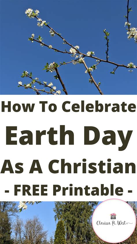 How To Celebrate Earth Day As A Christian Free Printable Earth Day