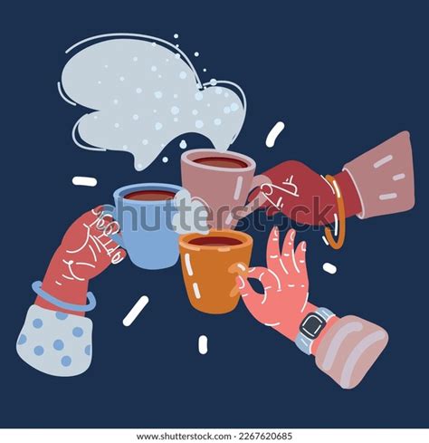 Cartoon Vector Illustration Tea Time Concept Stock Vector (Royalty Free ...