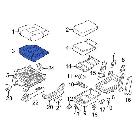 Ford OE BC3Z25632A23B Front Left Seat Cushion Pad