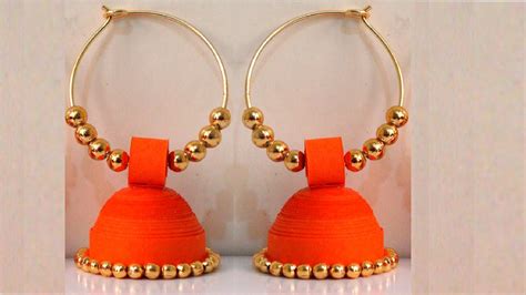 How To Make Paper Jhumkas At Home