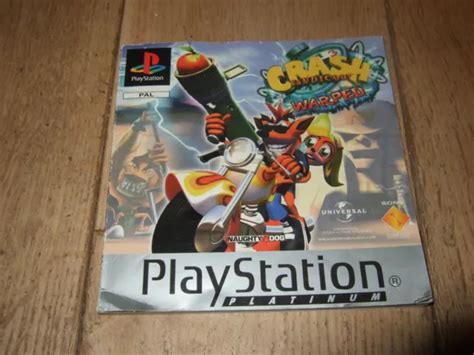 Crash Bandicoot 3 Warped Instruction Manual Ps1 No Game Disc Etc